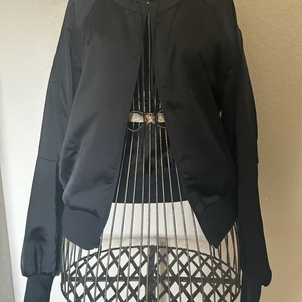 Adidas GLAM ON BOMBER JACKET, BLACK, SIZE XS - Picture 9 of 9